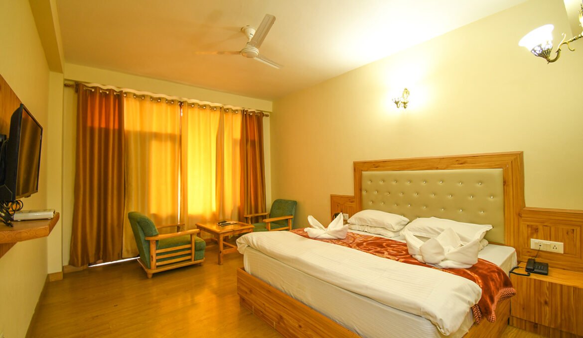 Deluxe room near mall rod manali with the view